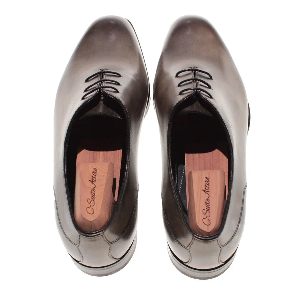 Di Bianco NWB Oxford Dress Shoes Size 44 (US 11) in Green Leather Made in Italy
